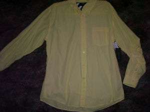 NWT Mens XL Tommy Hilfiger yellow buttonup oxford shirt  