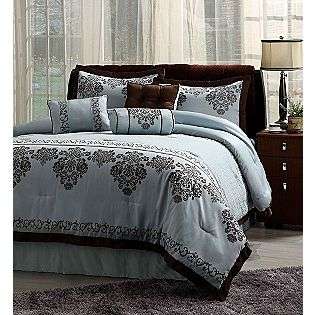 Fontain Blue 7 Piece Comforter Set  Central Park Bed & Bath Decorative 