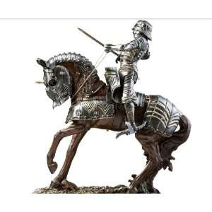  14 Classic Silver Medieval Knight Sculpture Statue 