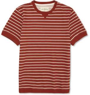 Aubin & Wills Camforth Striped Loopback Cotton T Shirt  MR PORTER