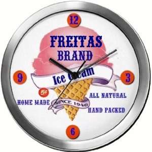  FREITAS 14 Inch Ice Cream Metal Clock Quartz Movement 