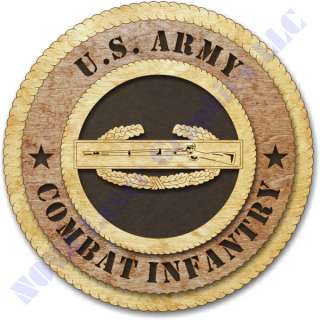 Army Combat Infantry Badge Birch Wall Plaque  