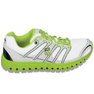 Athletics K Swiss Womens Micro Tubes 100 Fit White/Grey/Green Shoes 