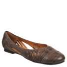 Womens Fossil Hailey Huarache Flat Cognac Leather Shoes 