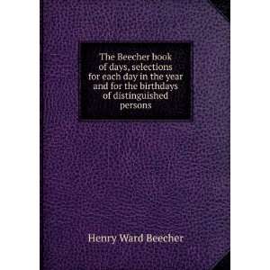   for the birthdays of distinguished persons Henry Ward Beecher Books