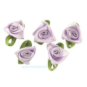    Satin Triangular Rosette Flower in Orchid   12 Pieces Beauty