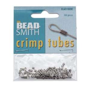   Black Ox / Gunmetal Crimp Tube Beads 1.5x1.5mm (100)