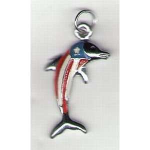 Puerto Rico Flag Dolphin Pendant