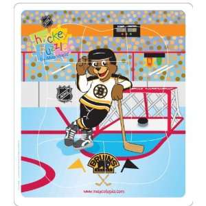   BOSTON BRUINS Team Mascot (12 by 14) WOODEN PUZZLE (Ages 2 5) Toys