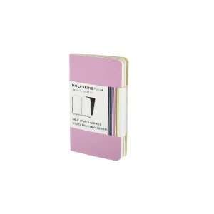  Moleskine Volant Notebook Plain, Pink Xsmall Set of 2 