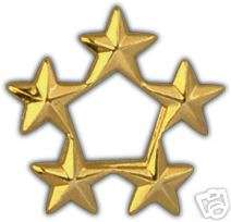 Star General Rank Large gold Hat Pin  