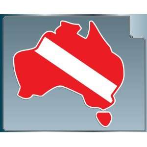  Australia Dive Flag vinyl decal sticker 2 4pack 