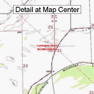   Map   Lexington West, Missouri (Folded/Waterproof)