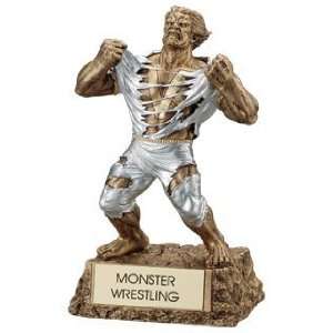  Wrestling Trophies   MONSTER WRESTLING AWARD 6.75 inches 