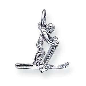  Sterling Silver Downhill Skier Charm Jewelry