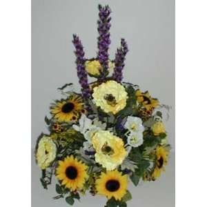 24 Poppy, Sunflower, and Spike Flower Arrangement 