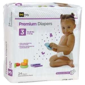  DG Baby Premium Diapers Convenience Pack   Size 3 Baby