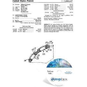  NEW Patent CD for SNOWMOBILE TRACK 