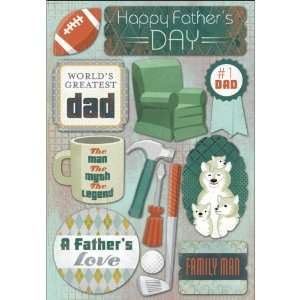  Father Cardstock Stickers 5.5X9 Worlds Greatest Dad 