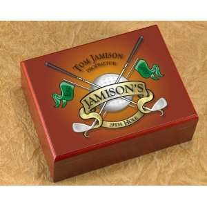  Personalized 19th Hole Golf Cigar Humidor