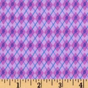   Argyle Lavender/Purple Fabric By The Yard Arts, Crafts & Sewing
