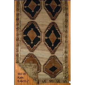  6x13 Hand Knotted Kars Turkey Rug   64x137