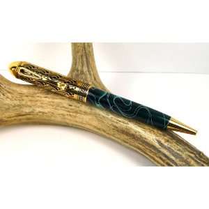  Rainforest Acrylic Euro Pen With a Gold Finish Office 