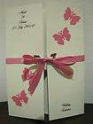 50 Hand Made Wedding Butterfly Invitation With Ribbon