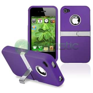 Purple w/ Chrome Stand Snap on Hard Cover Case+PRIVACY FILTER for 