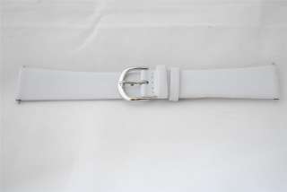 White Genuine Calf Leather Watch Strap,10mm to 20mm,W1S  