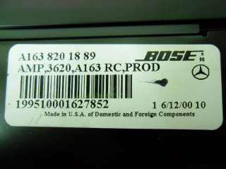 Mercedes W163 ML 55 AMG Verstärker Bose 1638201889  