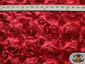 Acrylic Satin BLOODY RED Rosette Fabric / 58 60 Wide / Sold by the 