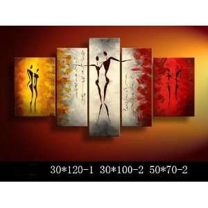  5 Panels Abstract Painting