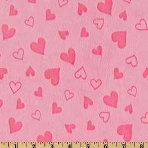  60 Wide Minky Love Cuddle Pink/Hot Pink Fabric By The 