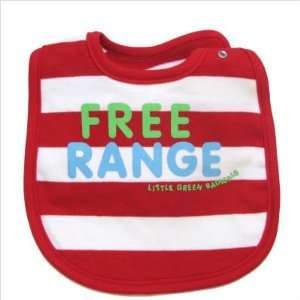  Free Range Bib in Red / White Stripe Baby