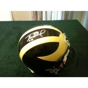  Tom Brady Signed Michigan Helmet   Autographed College 