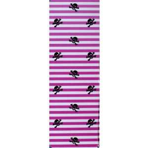  Pink and White Stripes with Skulls Throw Blanket