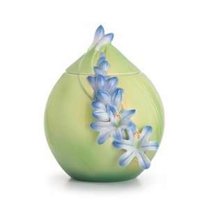  Franz Porcelain Lily of the Nile Sugar Jar, FZ02618 