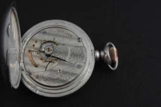Antique Sterling Waltham Pocket Watch Hunter Case & Sub Dial C. 1898 