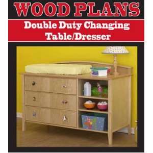  DOUBLE DUTY CHANGING TABLE/DRESSER WOODWORKING PAPER PLAN 