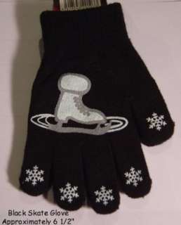  Ice Skate & Snowflake Magic Stretch Gloves Clothing