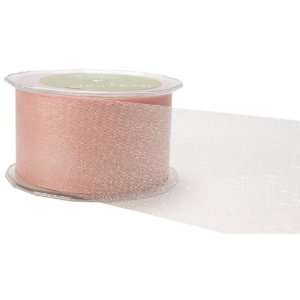  May Arts 1 Inch Wide Ribbon, White Sheer Twinkle Arts 