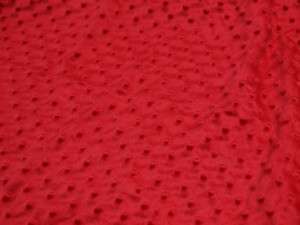 Yard Soft Minky Minkee Fabric Embossing 60 Red  