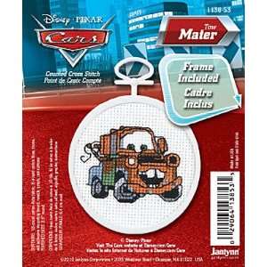 Janlynn Tow Mater Mini Counted Cross Stitch Kit 2 1/2 Round 18 Count
