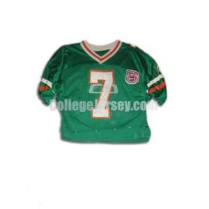  Green No. 7 Game Used Florida A&M Russell Football Jersey 