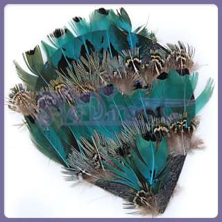 New Peacock Green Feather Pad fr Hat Headgear DIY Craft  