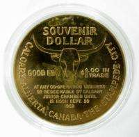 RR SOUVENIR DOLLAR COIN CALGARY STAMPEDE 1963 CANADA »  