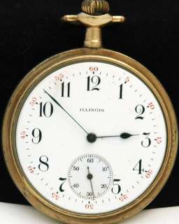 1916 ILLINOIS 11 Jewels POCKET WATCH 11J 20 Year Elgin Gold Case 