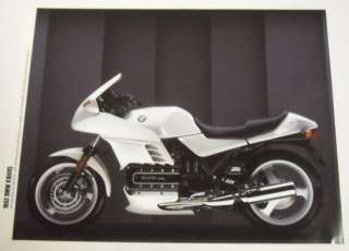 BMW 1992 K 100 RS Motorcycle Sales Brochure  