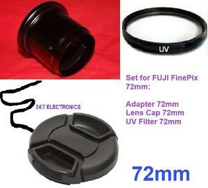 LENS ADAPTER+UV+CAP 72mm for S1500 FUJIFILM FinePix  
